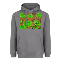 Storm shamrock glitter leopard and wood background Heavyweight Hoodie - Artiststas