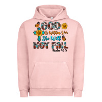 Pigment Salmon god is within her she will not fail Urban Hoodie - BundleAndBundleShop