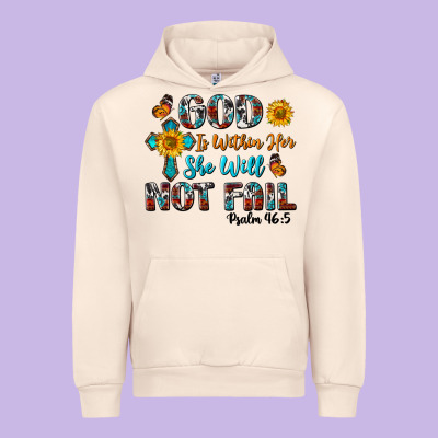 God Is Within Her She Will Not Fail Urban Hoodie Designed By Bundleandbundleshop