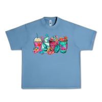 Pebble Blue mermaid tail coffee cups Urban Heavy Tee - Zillion Design Studio