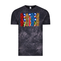Cloud Black puerto rico republic brushstrokes Vintage Tee - RanaPortraitStore