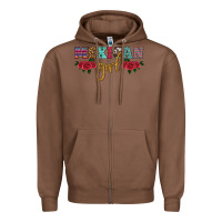 Chestnut mexican girl Zipper Hoodie - HRA Design Shop