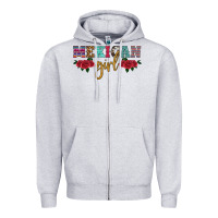 Heather Grey mexican girl Zipper Hoodie - HRA Design Shop