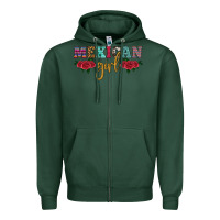 Sports Green mexican girl Zipper Hoodie - HRA Design Shop