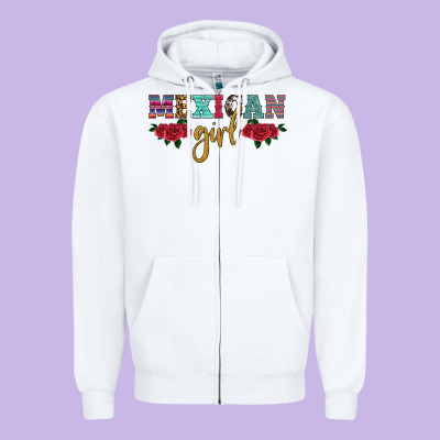 Mexican Girl Zipper Hoodie Designed By Hra Design Shop