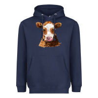Navy guernsey cow Heavyweight Hoodie - AdoDesignShop