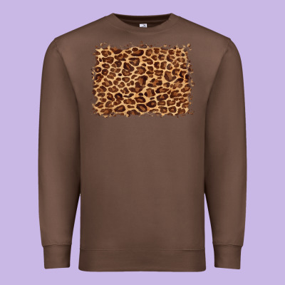 Leopard Background Premium Sweatshirt Designed By Barkaloodesign