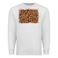 Oatmeal Heather leopard background Premium Sweatshirt - BarkalooDesign