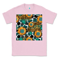 Bubblegum Pink gemstone sunflower leopard seamless pattern Classic Tee - BundleAndBundleShop