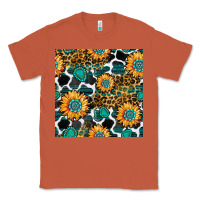 Copper gemstone sunflower leopard seamless pattern Classic Tee - BundleAndBundleShop