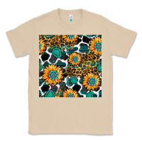 Mushroom gemstone sunflower leopard seamless pattern Classic Tee - BundleAndBundleShop