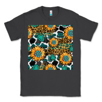 Smoke gemstone sunflower leopard seamless pattern Classic Tee - BundleAndBundleShop