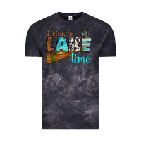 Cloud Black living on lake time Vintage Tee - texasbilliewilder