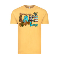 Vintage Mustard living on lake time Vintage Tee - texasbilliewilder