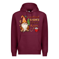 Burgundy gingerbread wishes cocoa kisses Premium Hoodie - MaliasSmallBusiness