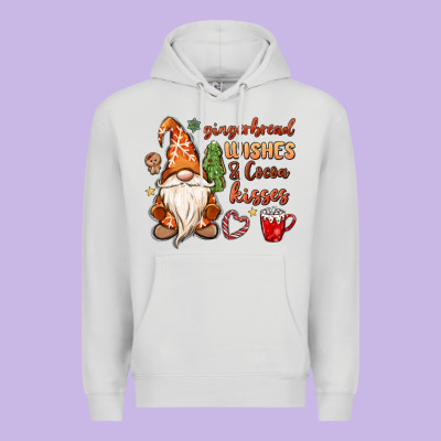 Gingerbread Wishes Cocoa Kisses Premium Hoodie Designed By Maliassmallbusiness