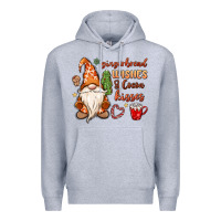 Heather Grey gingerbread wishes cocoa kisses Premium Hoodie - MaliasSmallBusiness