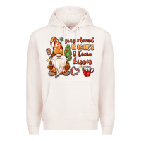 Pale Pink gingerbread wishes cocoa kisses Premium Hoodie - MaliasSmallBusiness