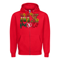 Red mexico Zipper Hoodie - HRA Design Shop
