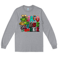 Heather Grey taco saurus rex Long Sleeve Tee - CTS Tumbler Store