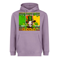 Lavender saint patricks cow and hat with sunflower and shamrock Heavyweight Hoodie - Artiststas