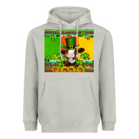 Moon Dust saint patricks cow and hat with sunflower and shamrock Heavyweight Hoodie - Artiststas