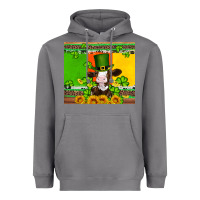 Storm saint patricks cow and hat with sunflower and shamrock Heavyweight Hoodie - Artiststas