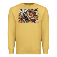Antique Gold cowhide leopard background Premium Sweatshirt - BarkalooDesign