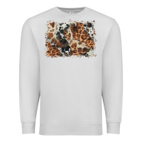 Dove Grey cowhide leopard background Premium Sweatshirt - BarkalooDesign