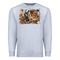 Heather Grey cowhide leopard background Premium Sweatshirt - BarkalooDesign