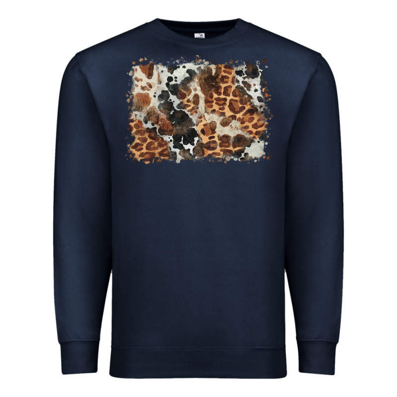 Cowhide Leopard Background Premium Sweatshirt by BarkalooDesign | Teevron