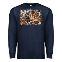 Navy cowhide leopard background Premium Sweatshirt - BarkalooDesign