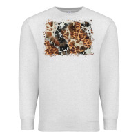 Oatmeal Heather cowhide leopard background Premium Sweatshirt - BarkalooDesign