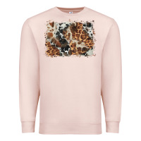 Pale Pink cowhide leopard background Premium Sweatshirt - BarkalooDesign
