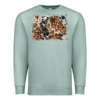 Seafoam cowhide leopard background Premium Sweatshirt - BarkalooDesign