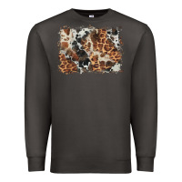 Smoke cowhide leopard background Premium Sweatshirt - BarkalooDesign