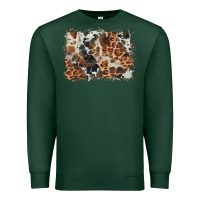 Sports Green cowhide leopard background Premium Sweatshirt - BarkalooDesign