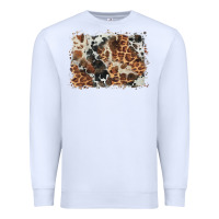 White cowhide leopard background Premium Sweatshirt - BarkalooDesign