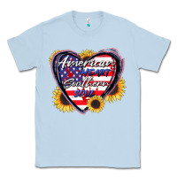 Dusty Blue American heart southern soul Classic Tee - CowGirlArtShop