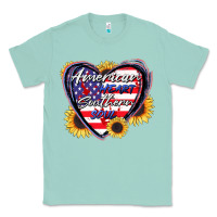 Seafoam American heart southern soul Classic Tee - CowGirlArtShop