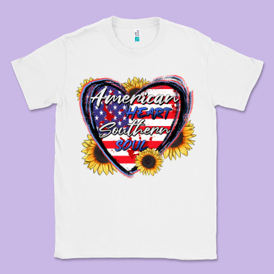 American Heart Southern Soul Classic Tee Designed By Cowgirlartshop