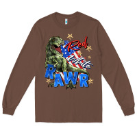 Chestnut red white rawr Long Sleeve Tee - Zillion Design Studio