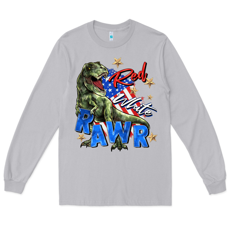 Red White Rawr Long Sleeve Tee by Zillion Design Studio | Teevron