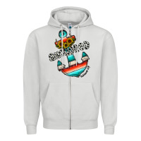 Dove Grey anchored Zipper Hoodie - CowhideDigitalArt