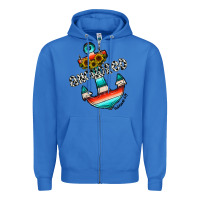 True Royal anchored Zipper Hoodie - CowhideDigitalArt