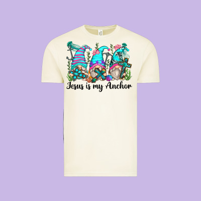 Jesus Is My Anchor Gnomes Vintage Tee Designed By Zillion Design Studio