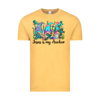 Vintage Mustard jesus is my anchor gnomes Vintage Tee - Zillion Design Studio