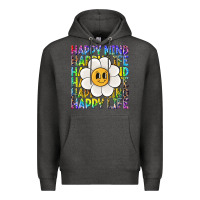 Charcoal Heather happy mind happy life Premium Hoodie - NancyCooperArtShop