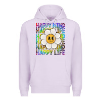 Lilac happy mind happy life Premium Hoodie - NancyCooperArtShop