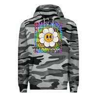 Slate Camo happy mind happy life Premium Hoodie - NancyCooperArtShop